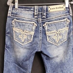 Rock Revival "NanaBoot" Fit Embroidered Back Pocket Jeans